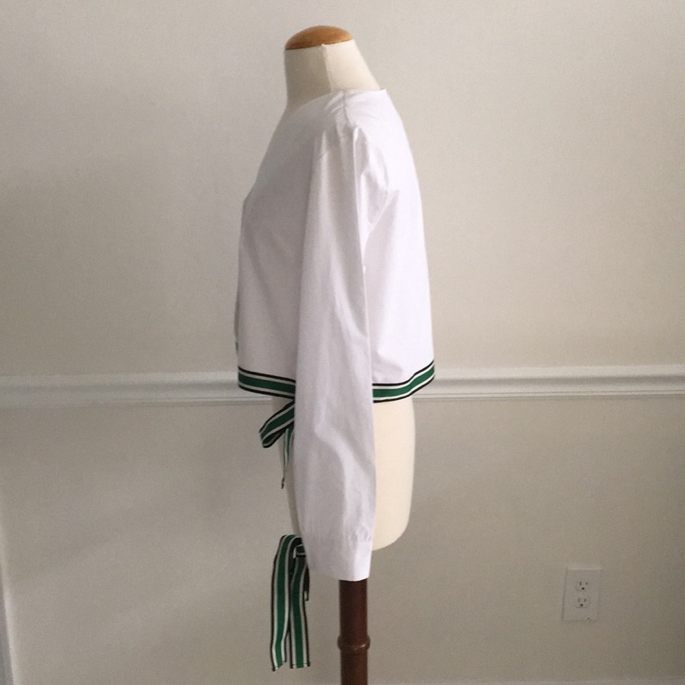 “SOLD” GREY LAB NWT -M- Fun Snap up White Top With 4 Ties - Picture 6 of 9